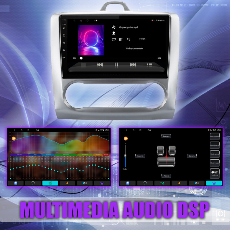 PANTALLA GPS FORD FOCUS MK2 2004-2011 9 PULGADAS CARPLAY