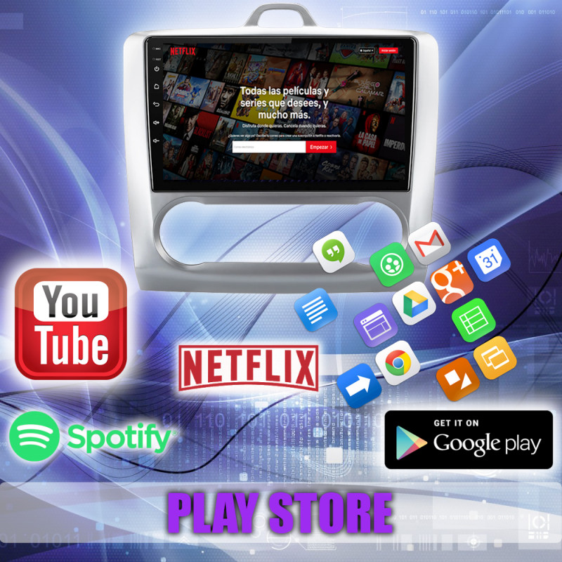 PANTALLA GPS FORD FOCUS MK2 2004-2011 9 PULGADAS CARPLAY