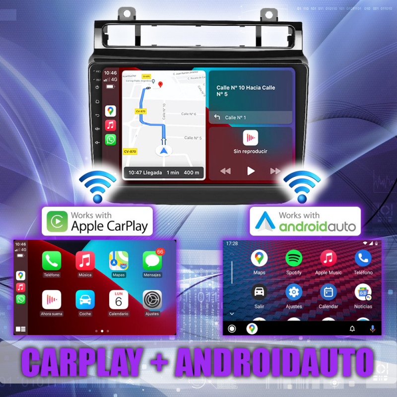PANTALLA GPS VOLKSWAGEN TOUAREG 2011-2017 9 PULGADAS CARPLAY