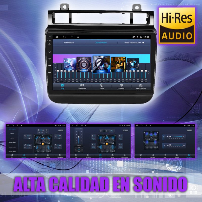 PANTALLA GPS VOLKSWAGEN TOUAREG 2011-2017 9 PULGADAS CARPLAY