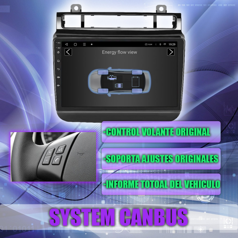 PANTALLA GPS VOLKSWAGEN TOUAREG 2011-2017 9 PULGADAS CARPLAY