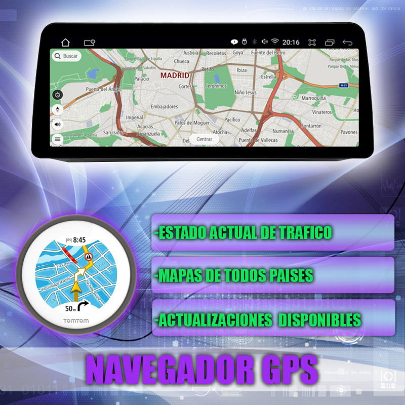 PANTALLA GPS BMW SERIE 5 E60 2005-2008 CARPLAY ANDROID AUTO