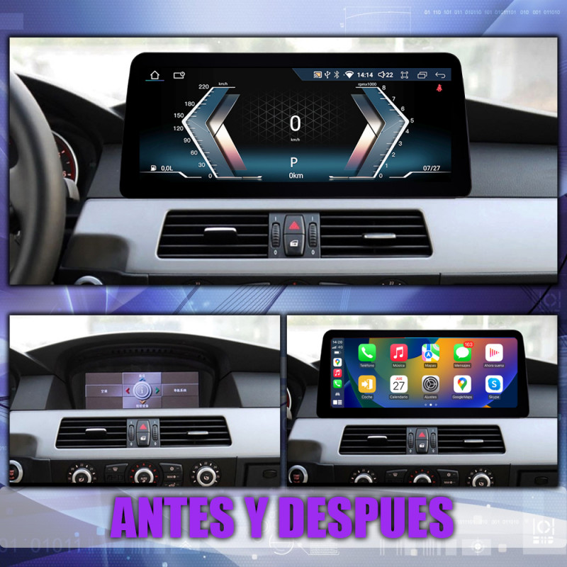 PANTALLA GPS BMW SERIE 5 E60 2005-2008 CARPLAY ANDROID AUTO