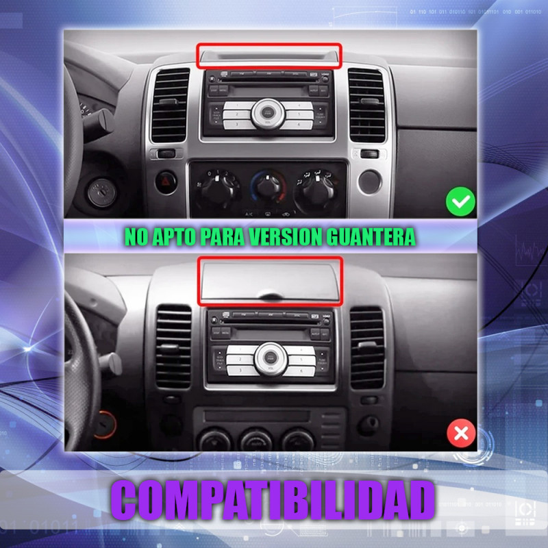 PANTALLA GPS NISSAN NAVARA D40 2006-2012 CARPLAY ANDROID AUTO
