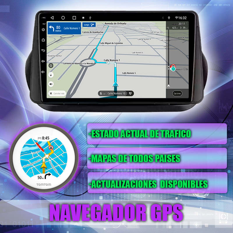 PANTALLA GPS PEUGEOT BIPPER, CITROEN NEMO, FIAT FIORINO QUBO