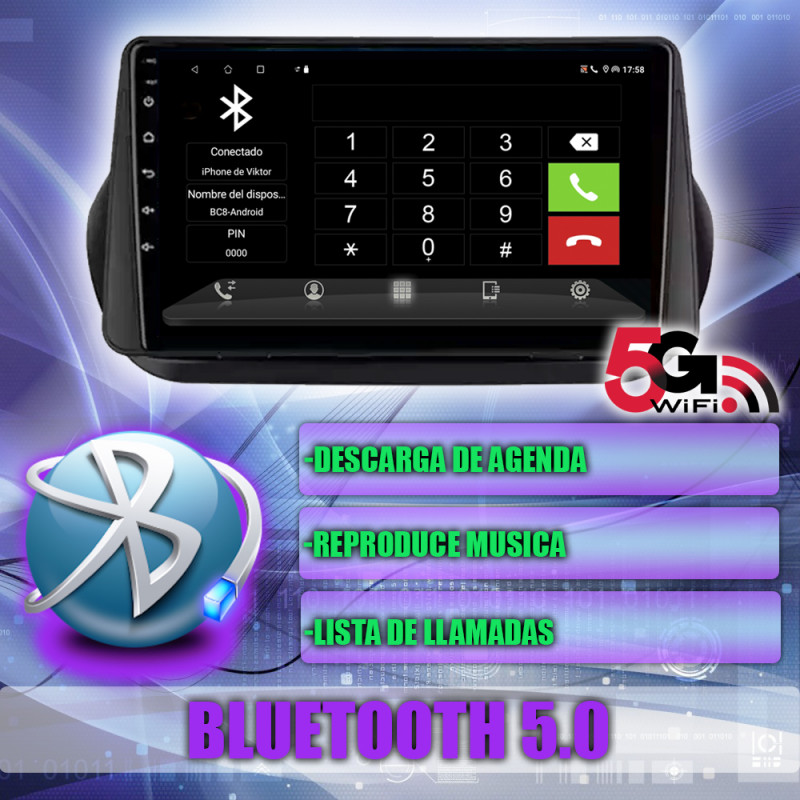 PANTALLA GPS PEUGEOT BIPPER, CITROEN NEMO, FIAT FIORINO QUBO