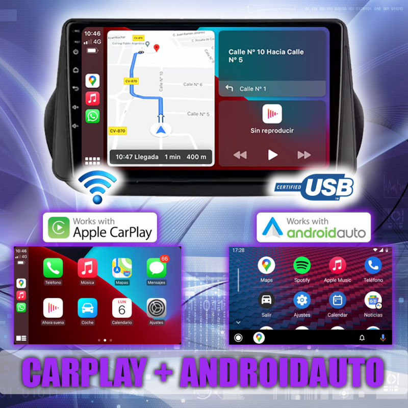 PANTALLA GPS PEUGEOT BIPPER, CITROEN NEMO, FIAT FIORINO QUBO