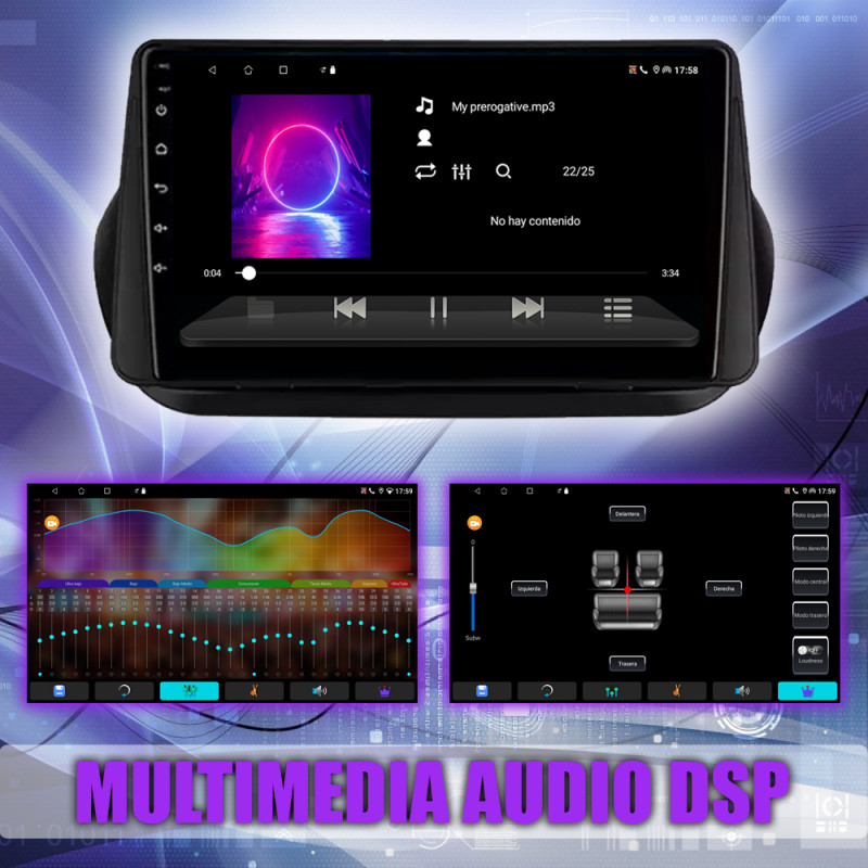 PANTALLA GPS PEUGEOT BIPPER, CITROEN NEMO, FIAT FIORINO QUBO