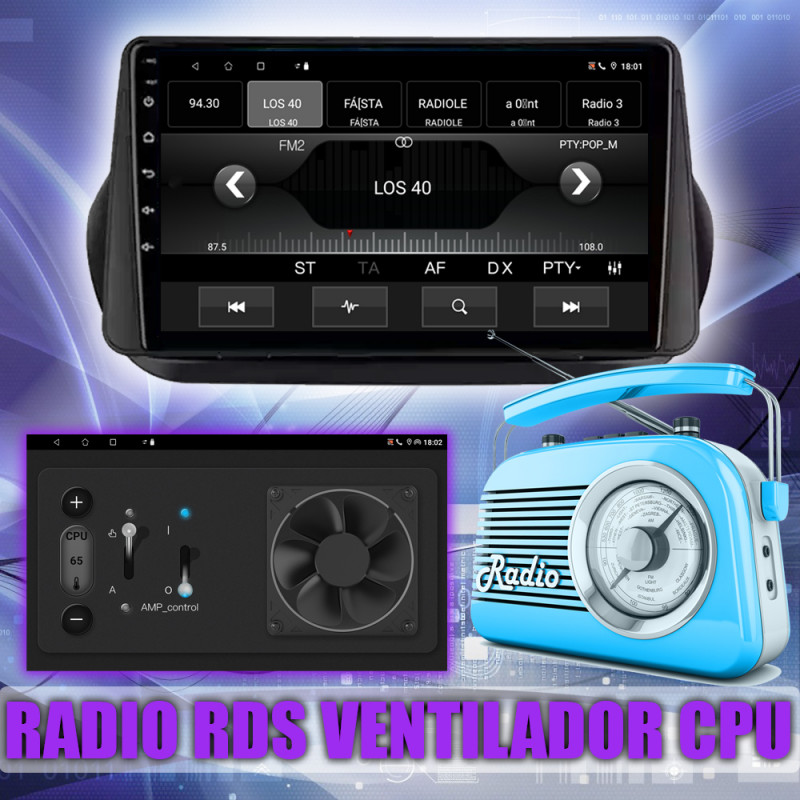 PANTALLA GPS PEUGEOT BIPPER, CITROEN NEMO, FIAT FIORINO QUBO