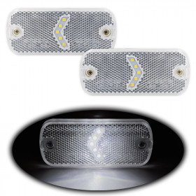 GALIBOS LED MARCADORES DELANTEROS BLANCOS CATADIÓPTRICOS 12V 24V GALIBOS LED MARCADORES DELANTEROS BLANCOS CATADIÓPTRICO 12V 24V