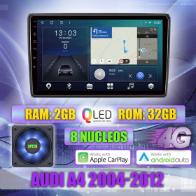 PANTALLA GPS AUDI A4 2004-2012 CARPLAY ANDROID AUTO TS18 QLED