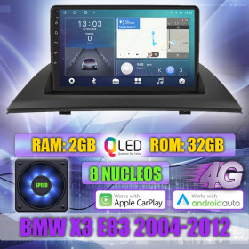 PANTALLA GPS BMW X3 E83 2004-2012 CARPLAY ANDROID AUTO TS18 QLED