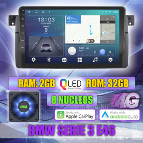 PANTALLA GPS BW E46 1999-2005 CARPLAY ANDROID AUTO TS18 QLED