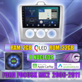 PANTALLA GPS FORD FOCUS MK2 AIRE MANUAL 9 PULGADAS CARPLAY