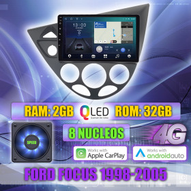PANTALLA GPS FORD FOCUS 1998-2005 9 PULGADAS CARPLAY ANDROID