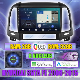 PANTALLA GPS HYUNDAI SANTA FE 2006-2012 9 PULGADAS CARPLAY