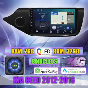 PANTALLA GPS KIA CEED 2012-2016 9 PULGADAS CARPLAY ANDROIDAUTO
