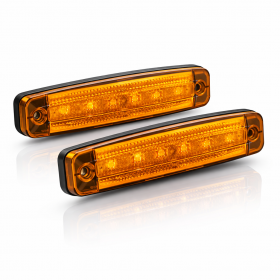 GALIBOS LED MARCADORES LATERALES ÁMBAR 12V 24V 2 UNIDADES