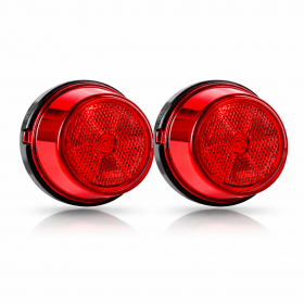 GALIBOS LED TRASEROS ROJOS REDONDOS 12V 24V 2 UNIDADES