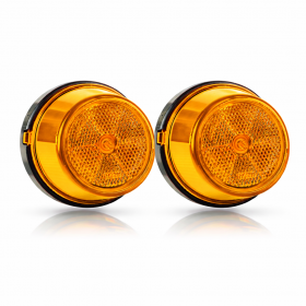 GALIBOS LED LATERALES ÁMBAR REDONDOS CATADIÓPTRICOS 12V 24V 2