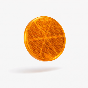 REFLECTOR CATADIÓPTRICO REDONDO ÁMBAR PARA SEGURIDAD VIAL