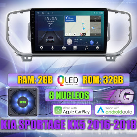 PANTALLA GPS KIA SPORTAGE KX5 2016-2018 9 PULGADAS CARPLAY