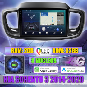 PANTALLA GPS KIA SORENTO 3 2014-2020 9 PULGADAS CARPLAY