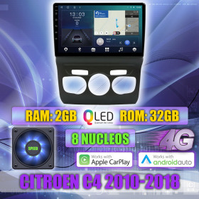 PANTALLA GPS CITROEN C4 2013-2016 CARPLAY ANDROID AUTO TS18 QLED