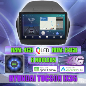 PANTALLA GPS HYUNDAI TUCSON IX35 2009-2015 10 PULGADAS CARPLAY
