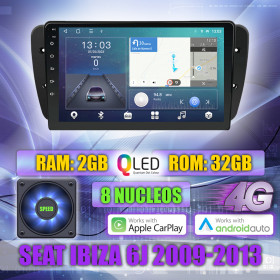 PANTALLA GPS SEAT IBIZA 6J 2009-2013 9 PULGADAS CARPLAY ANDROID