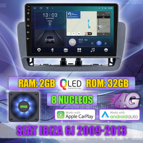 PANTALLA GPS SEAT IBIZA 6J 2009-2013 9 PULGADAS CARPLAY ANDROID