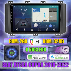 PANTALLA GPS SEAT ATECA CUPRA 2016-2022 9 PULGADAS CARPLAY