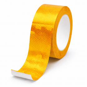 CINTA ADHESIVA REFLECTA COLOR AMARILLO PARA VEHÍCULO LATERAL 1