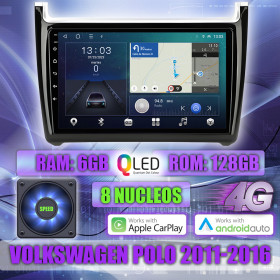PANTALLA GPS VOLKSWAGEN POLO 2011-2016 9 PULGADAS CARPLAY