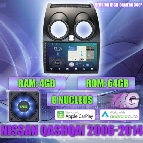 PANTALLA GPS NISSAN QASHQAI 2006-2014 CAMERA VERSION 360º
