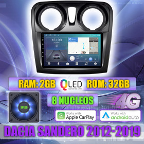 PANTALLA GPS DACIA SANDERO 2012-2019 CARPLAY ANDROID AUTO TS18