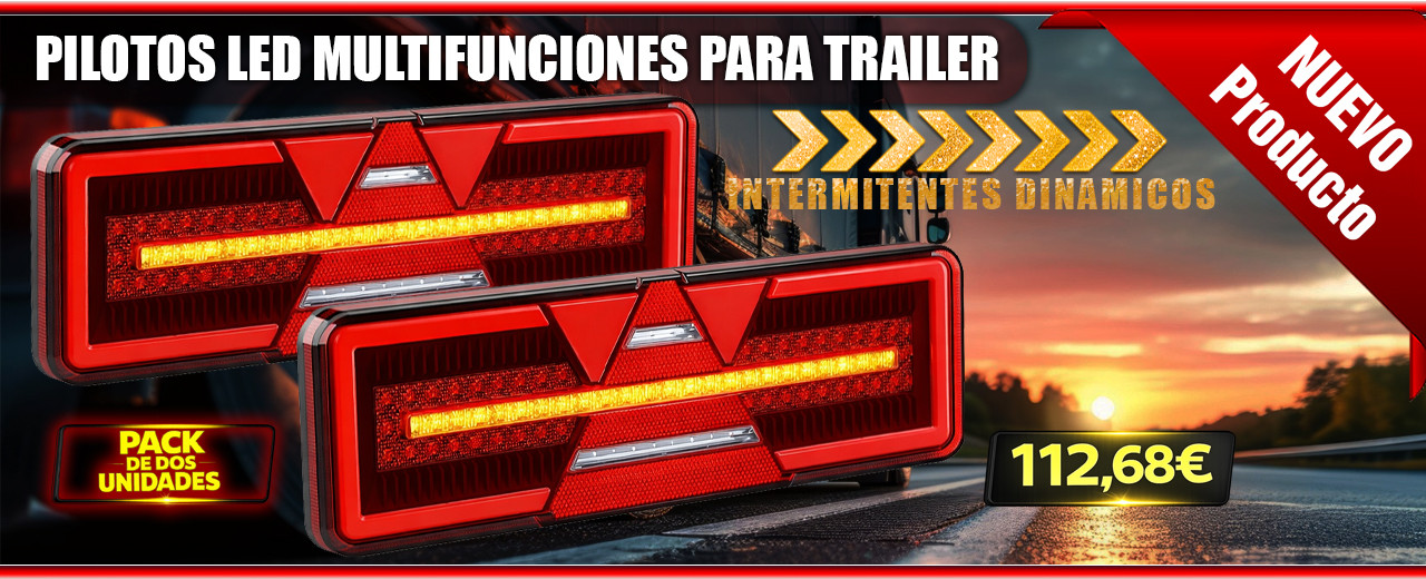 Pilotos LED Neón Multifunciones de Gran Tamaño para Tráiler